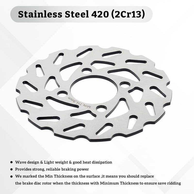 SFriding Front Brake Disc Rotor for Yamaha Banshee 350 Blaster 200 Raptor 250 350 660R 700 Warrior 350 YFZ450, 1UY-25831-01-00, 2PA-2582T-00-00, 3GD-2582T-10-00, 4XE-F582T-11-00 - Image 3